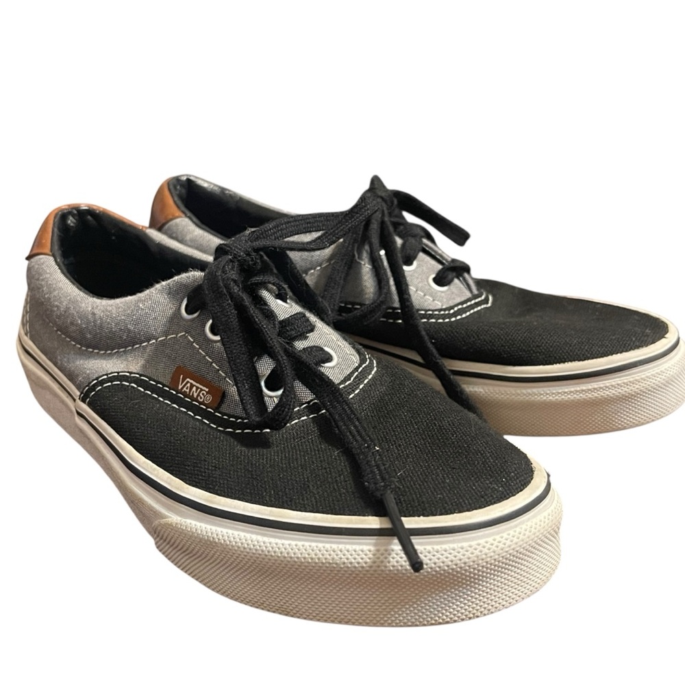 Vans Era 59‎ Two Tone Black Gray Lace Up Sneaker Kids 3.5